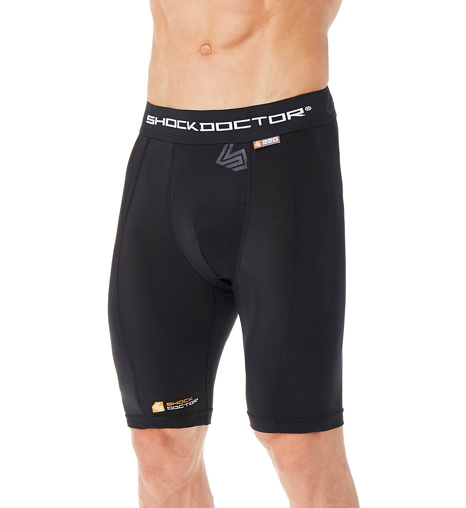 Shock Doctor 220 Core Compression Short with Cup Pocket (Black)