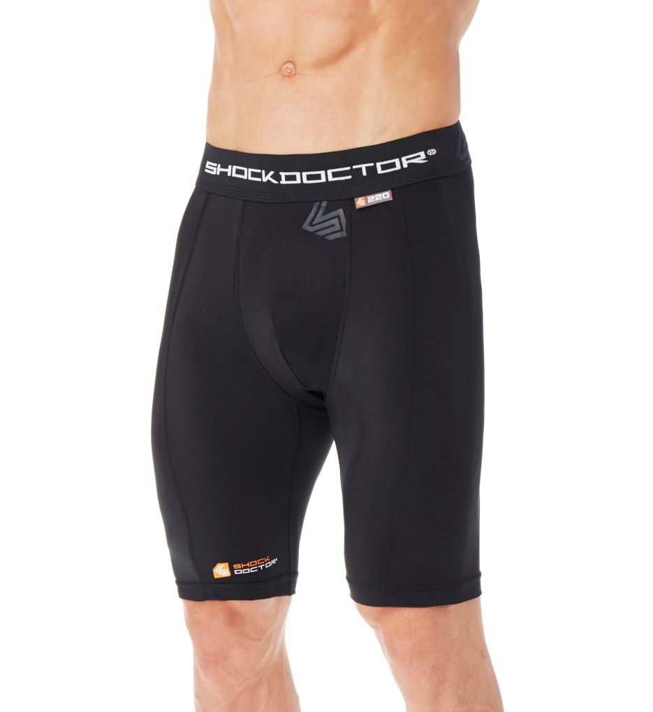 Core Compression Short with Cup Pocket Black 2XL by Shock Doctor