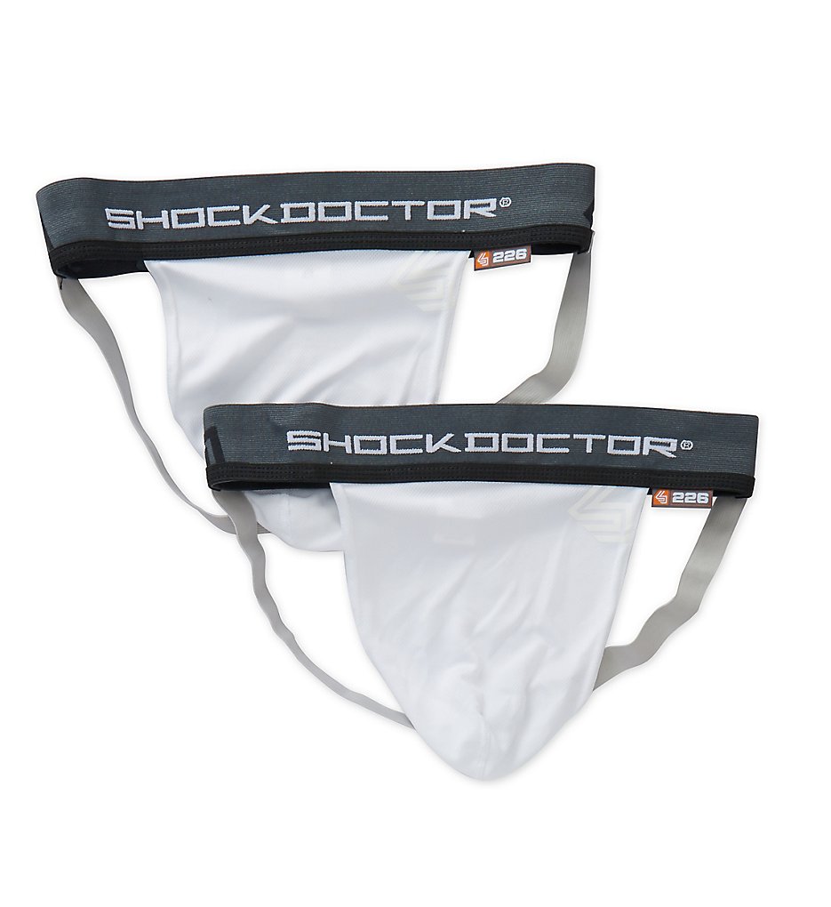 Shock Doctor 226 Core Supporter - 2 Pack (White)