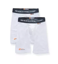 Core Compression Short w/ BioFlex Cup - 2 Pack White 2XL