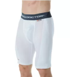 Core Double Compression Short With Bio-Flex Cup White L