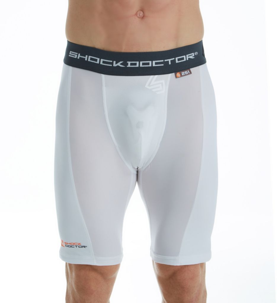 Shock Doctor Boys Core Double Compression Shorts with BioFlex Cup