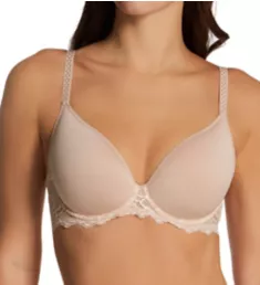 Caresse 3D Spacer Foam Plunge Underwire Bra Peau Rose 32B