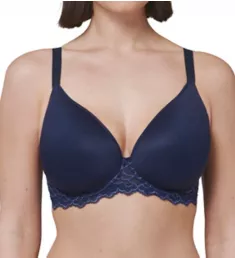 Caresse 3D Spacer Foam Plunge Underwire Bra Ink Blue 30D