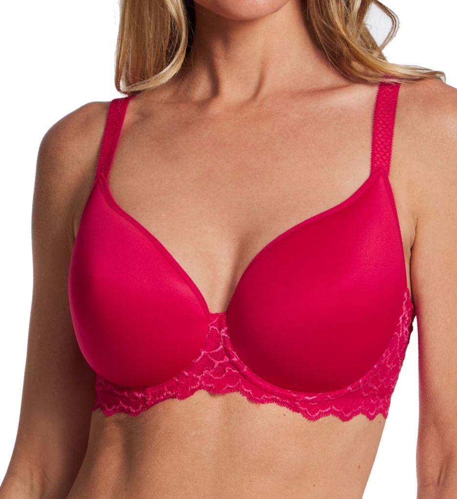 Simone Perele Women's Caresse 3D Spacer Foam Plunge Underwire Bra in Teaberry Pink | Size 36E | HerRoom.com