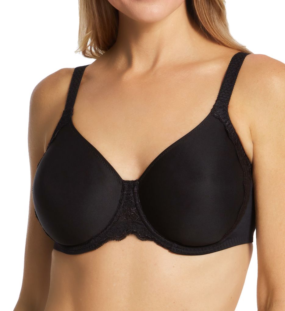  Womens Seamless Underwire Bandeau Minimizer Strapless Bra  For Big Busted Women Black 36F