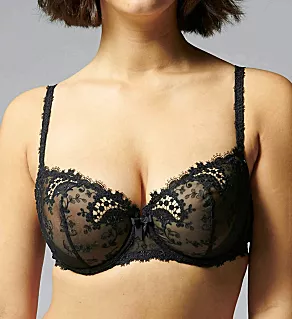 Wish Demi Cup Lace Bra Black 34B