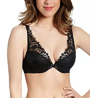Wish Triangle Contour Push-up Lace Bra Black 32A