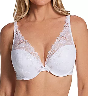 Wish Triangle Contour Push-up Lace Bra Cristal White 32F