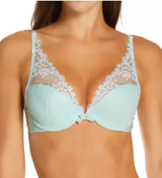 Wish Triangle Contour Push-up Lace Bra Sea Green 32B