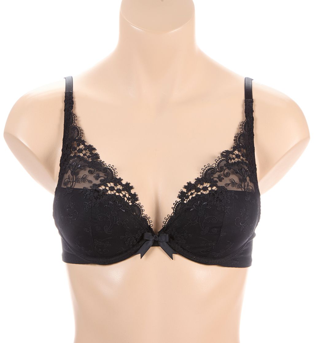 Simone Perele Wish Triangle Contour Push-up Lace Bra Black 34D  - Image 1