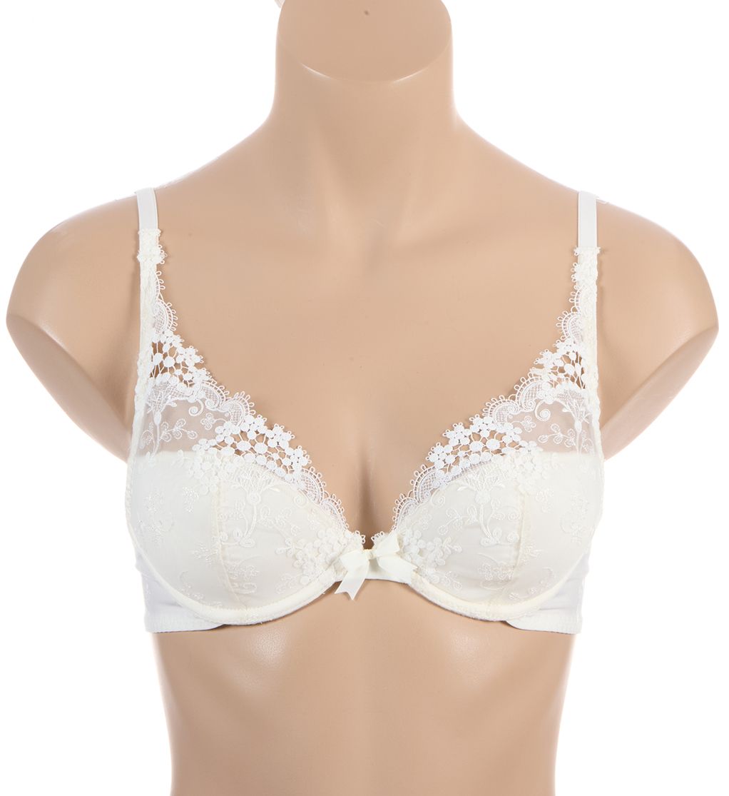 Simone Perele Wish Triangle Contour Push-up Lace Bra Ivory 36C  - Image 1