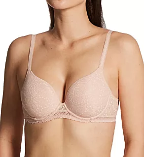 Comete 3D Plunge Underwire Bra Pink Sand 34B