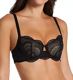 Karma Demi Cup Underwire Bra Black 32B