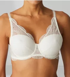 Karma Molded Spacer Foam Cup Triangle Lace Bra Ivory 32B