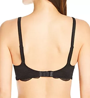 Karma Molded Spacer Foam Cup Triangle Lace Bra Black 34F