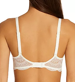 Karma Molded Spacer Foam Cup Triangle Lace Bra Ivory 32B