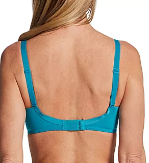 Delice Sheer Plunge Bra Atoll Blue 34F