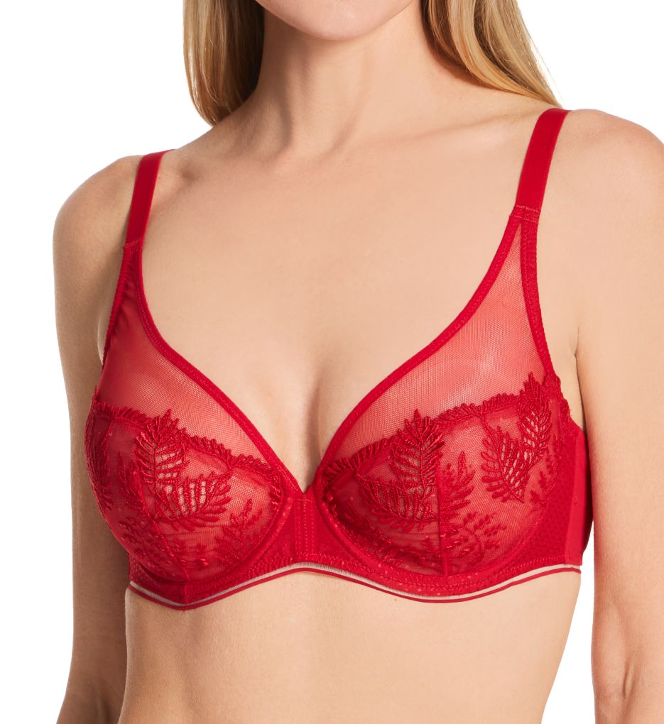 Bloom Plunging Underwire Bra Opera Red 34D