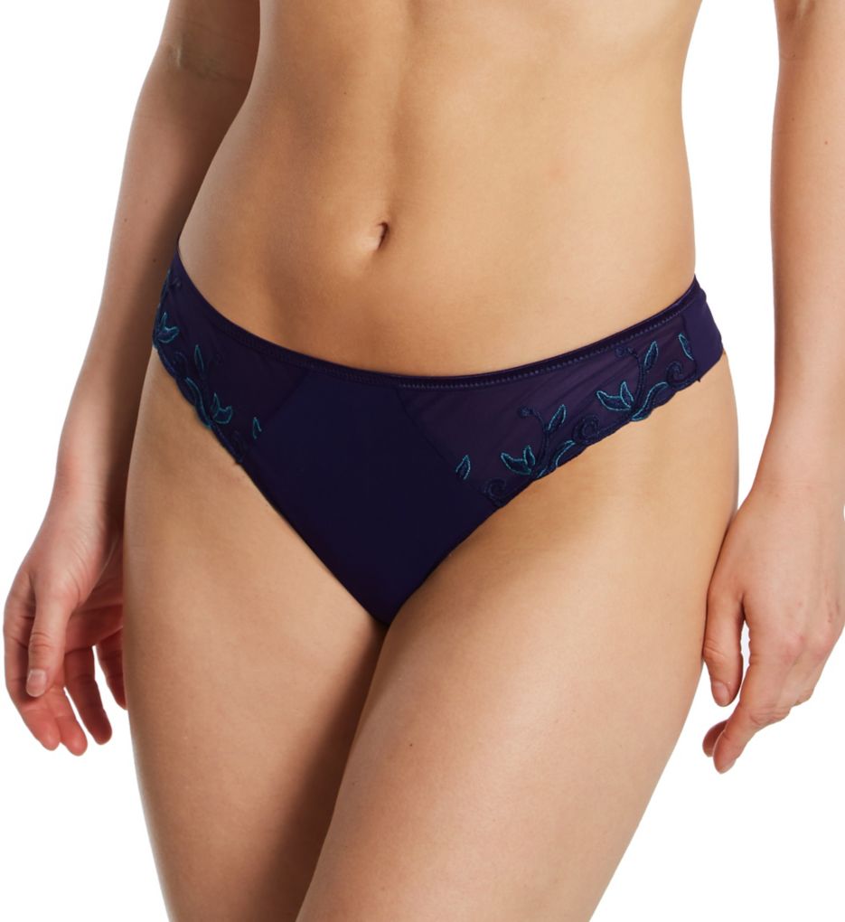 Simone Perele Women's Andora Thong Panty in Blue | Size XS | HerRoom.com