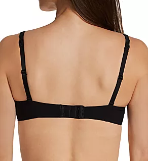Saga Embroidered Demi Cup Bra Black 32B