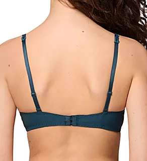 Saga Embroidered Demi Cup Bra Prestige Blue 36F