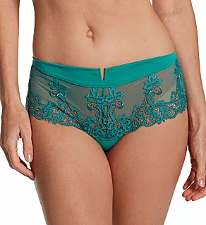 Saga Embroidered Boyshort Panty Garden Green XL