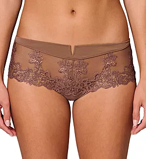Saga Embroidered Boyshort Panty Tender Brown XS