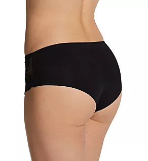 Saga Embroidered Boyshort Panty Black XS