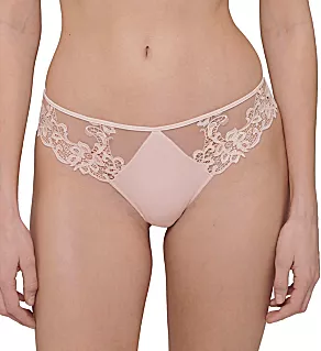 Saga Embroidered Bikini Panty Pink Nude XS