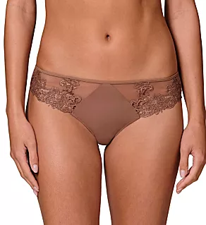 Saga Embroidered Bikini Panty Tender Brown L