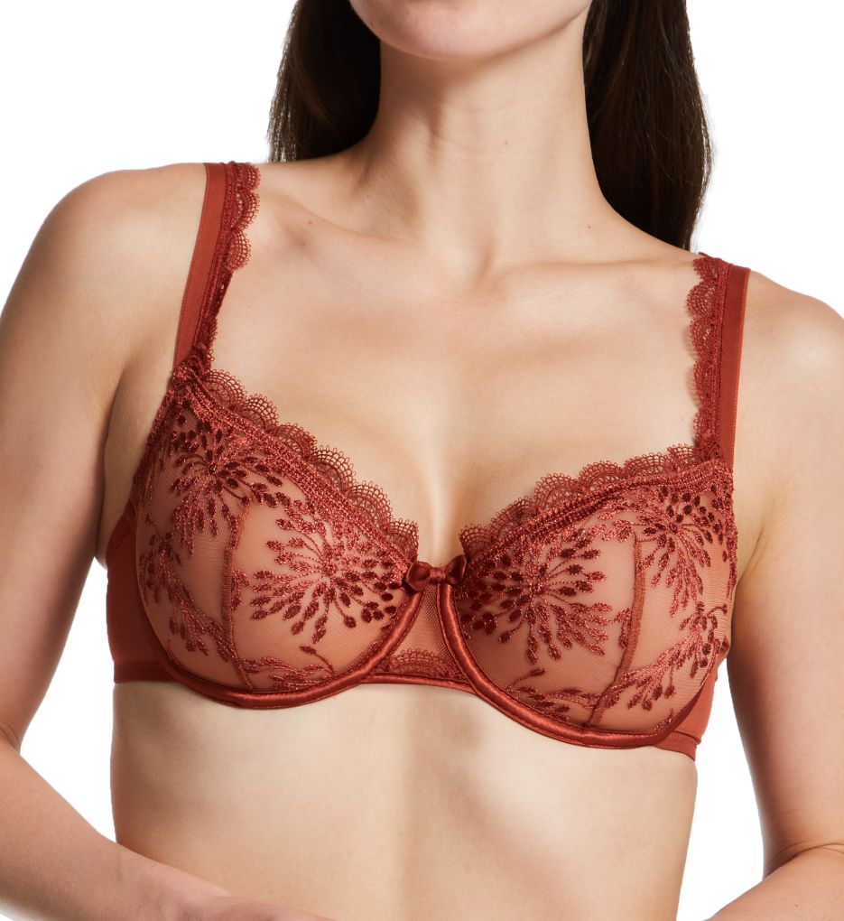 Red Lace Cup And Panel Satin Body, Lingerie