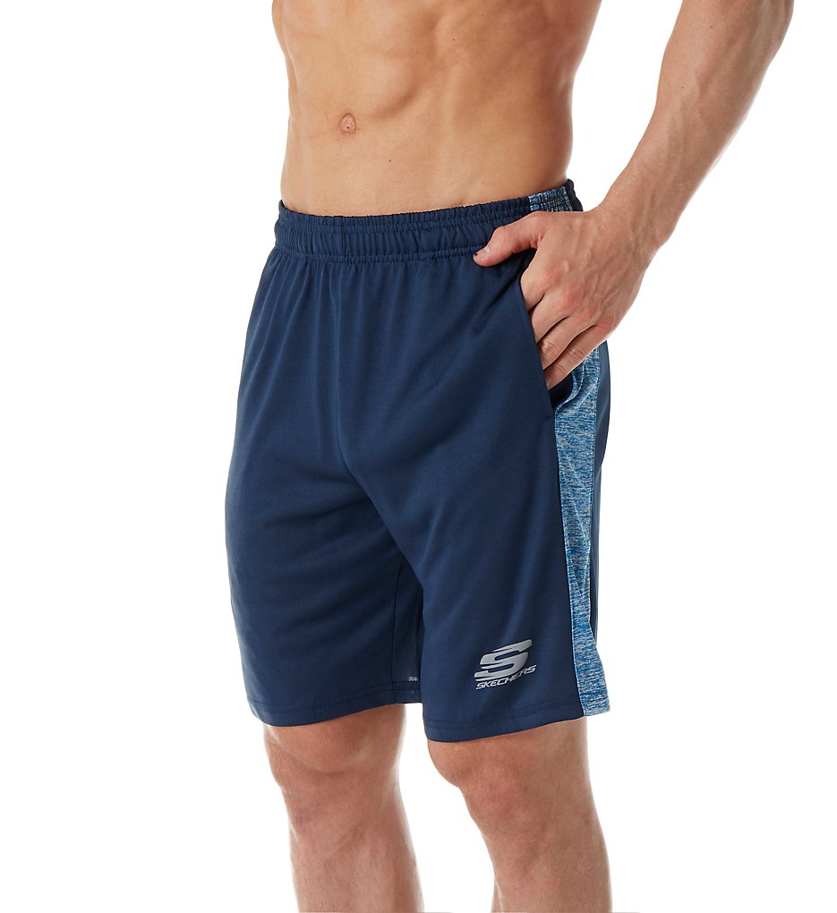 Skechers SKM-0208 Space Dye Jersey Performance Short (Navy/Dresden Spacedye)