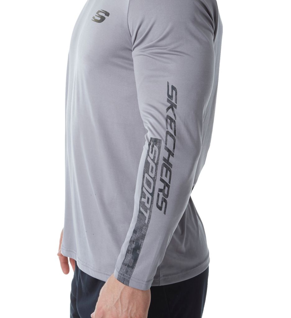 Textured Sport Logo Long Sleeve T-Shirt-cs1