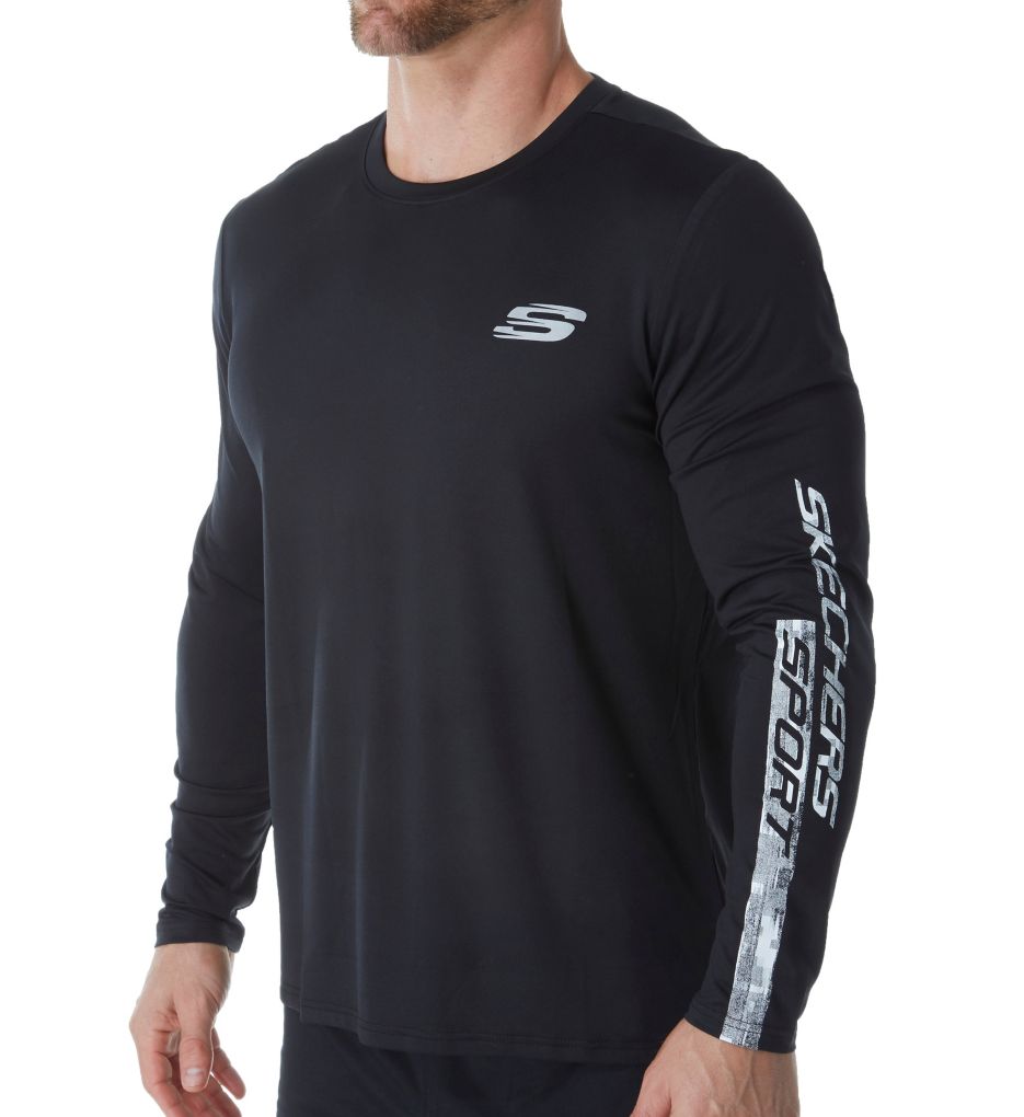 Textured Sport Logo Long Sleeve T-Shirt-gs