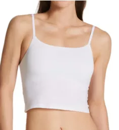 Gia Adjustable Strap Camisole with Shelf Bra White XS