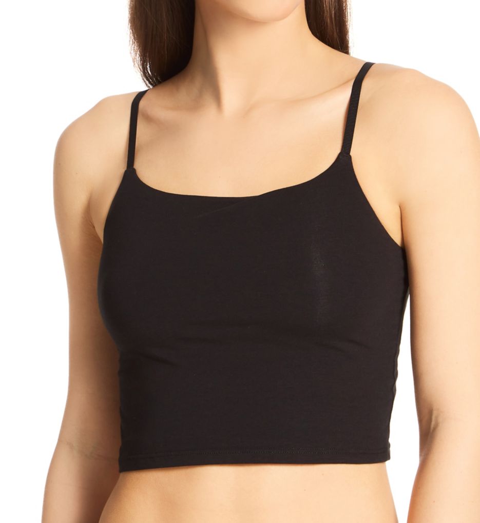 Cotton spandex camisole sales with shelf bra