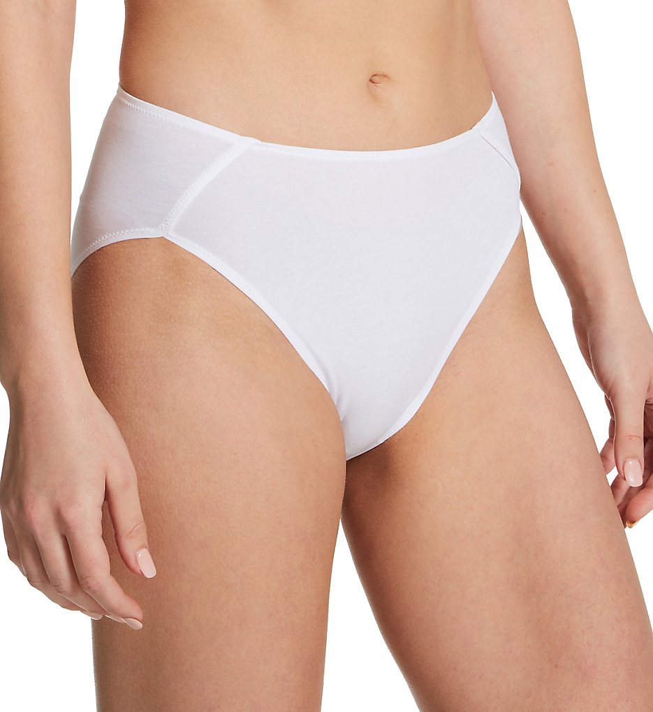 Skin >> Skin OCL602B Geniveve High-Rise Organic Pima Cotton Panty (White XS)