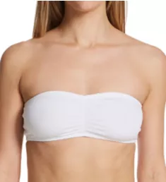 Gretel Pima Cotton Blend Bandeau Bra White XS