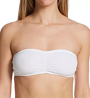 Gretel Pima Cotton Blend Bandeau Bra White XS