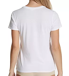 Carly Short Sleeve Organic Cotton Tee White M