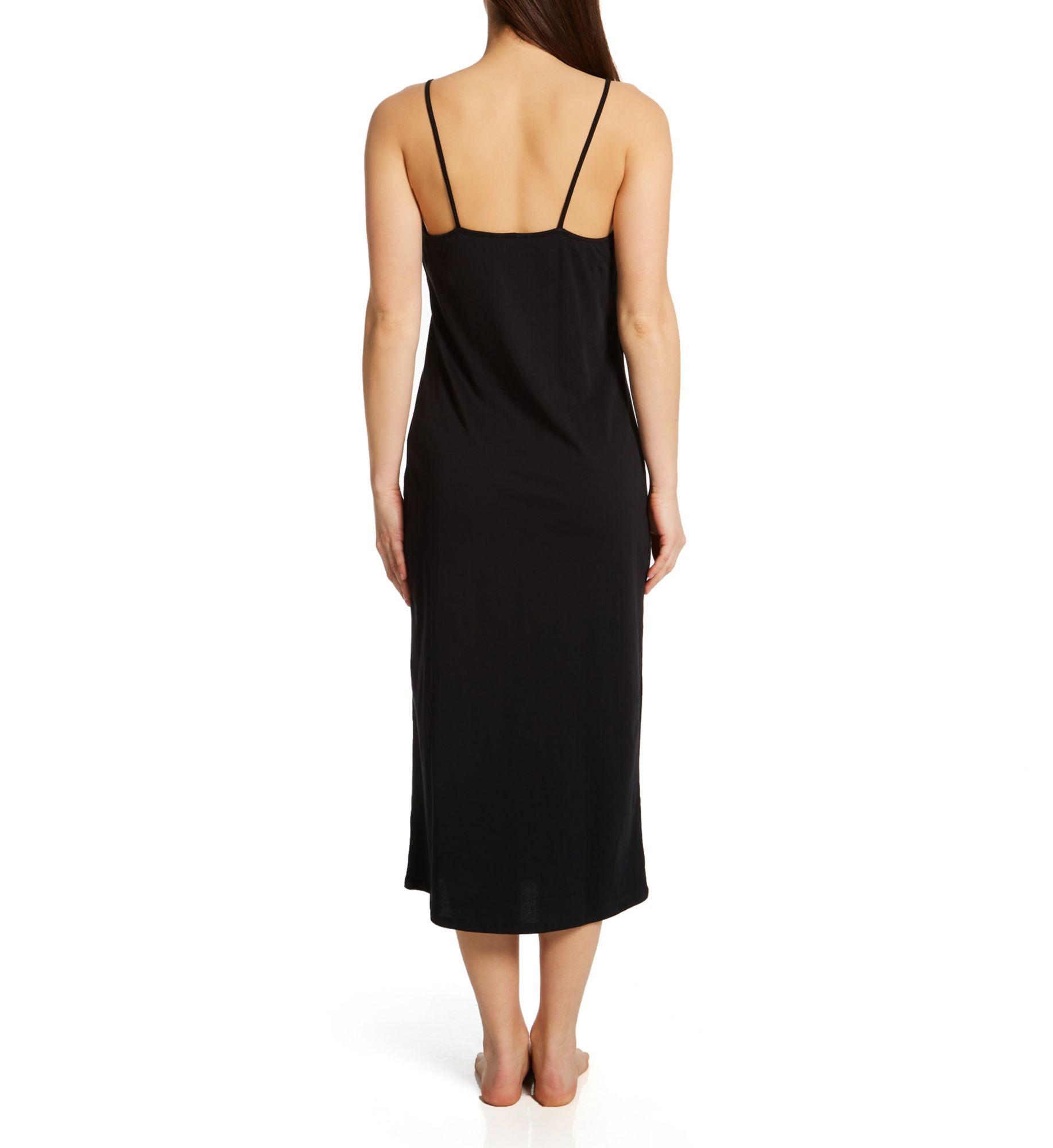 Skin Organic Cotton Long Sexy Slip with Shelf Bra OJ914 - Image 2