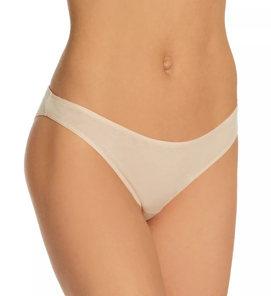 Organic Pima Cotton Bikini Panty - 3 Pack White/Black/Nude M