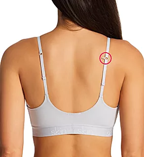 Hadlee Logo Organic Cotton Triangle Bra Pearl Grey S