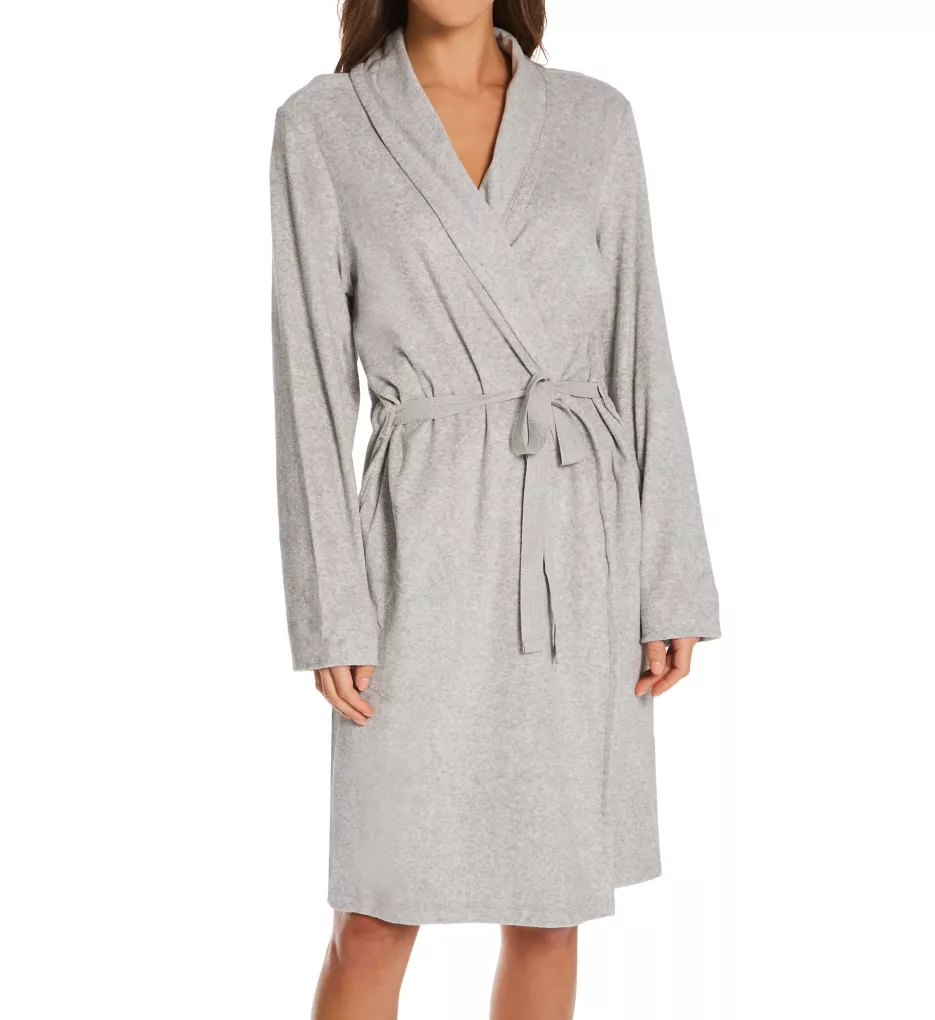 French Terry Robe with Belt Heather Grey XS