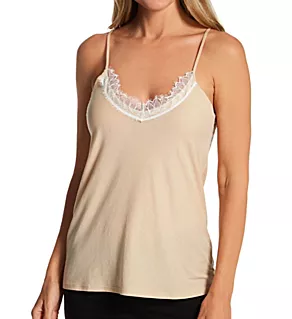 Pima Cotton Silky Jersey Lace Camisole Nude XS