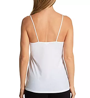 Pima Cotton Silky Jersey Lace Camisole White S