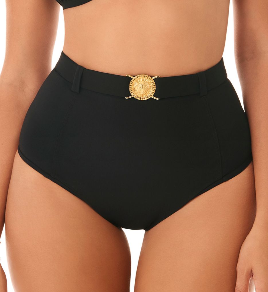 belted high waisted bikini bottoms