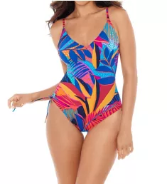 Banshee Shape Shifter V-Neck One Piece Swimsuit Multi M