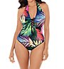 Skinny Dippers Bright Lights Sirene Halter One Piece Swimsuit